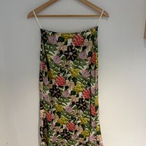 Floral Silk Skirt size Small